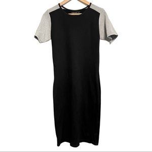 Piper & Scoot Casual Raglan Shirt Dress Baseball Tee Dress Stretchy Fitted